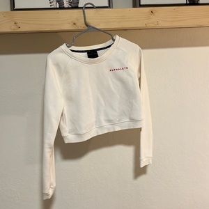 Alphalete “proud but never satisfied” cropped crew neck